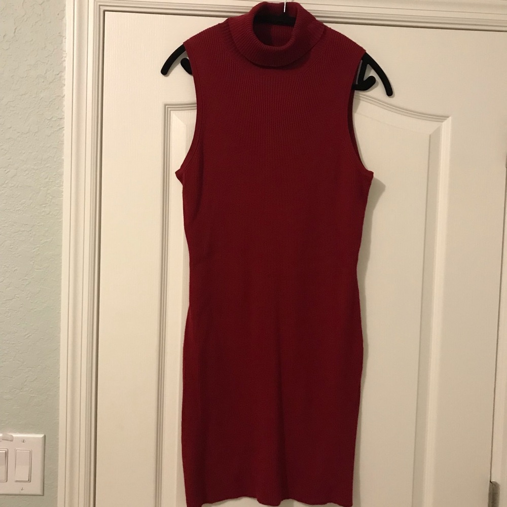 Victoria vintage red sweater knit dress and jacket